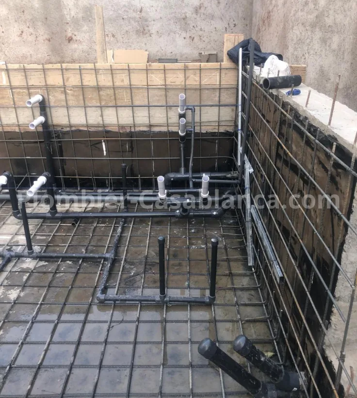 Construction piscine Casablanca: structure